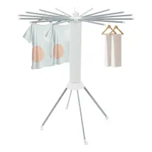 Four-legged Clothes Drying Rack, Foldable And Portable Drying Rack With Wheels 16 Rails 40kg Capacity, Suitable For Indoor, Outdoor, Poolside, Camping