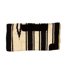 Noir / Rouge / Blanc - Selle Western Avec Rembourrage En Agneau Et Renforts En Daim