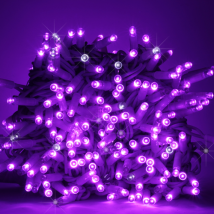 Chaine De Chaine Koem 10 Me'tres Se'rie 100 Lumie'res De Noel Avec Led Maxi Violet Avec Flash Ice White Intermittent Pour Une Utilisation 