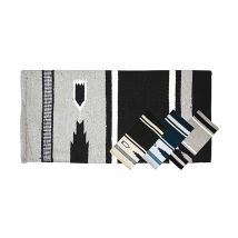 Blu Nero Rn1-lta - Tappetino Sottosella In Tessuto Navajo Con Fantasia 32"x32"