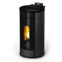 Stufa A Pellet Ermetica Freepoint "globe" Antracite 11 Kw