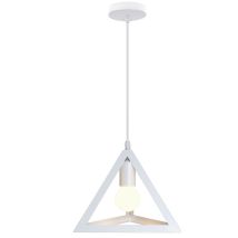 Pendant Light- E27 Metal Lampshade Creative Triangle Ceiling Light Retro Chandelier Vintage Industrial Pendant Lights White