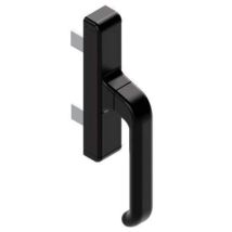 Cremonese Giesse 1004 Maniglia Per Infissi In Alluminio Esterni "persiana" Colore Nero Ral 9005-ambidestra Bidirezionale Apertura Esterna
