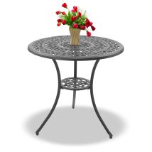Homeology Positano Garden & Patio Grey Cast Aluminium Bistro Table