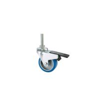 Rueda de horquilla GIREV+Pernio fijo FIL 221BISB AVO – Soporte de acero estampado – Rueda de goma sintética – Acabado zinc-cromatado