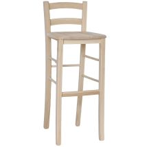 Barhocker Aus Rohholz Zum Lackieren H 80 Cm Massivholzsitz