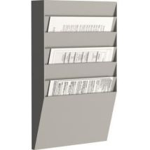 Wand-sortiertafel H 6f A4h1x6.02 Din A4 Grau - Paperflow