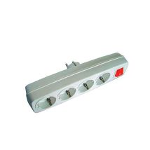 Mehrfachstecker 4 Steckdosen 2p + T 16 Bis 250 V Mit Beleuchtetem Schalter, Weiß (eingeschweißt)