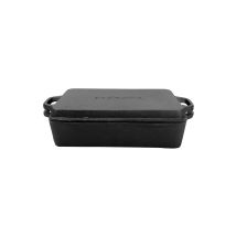Gusseisenkuss 2-in-1 Casserole Mit Deckel 28 X 17 Cm Volumen 1,5 / 0,7 Liter Gusseisen