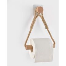 Soporte Autoadhesivo Para Papel Higiénico, Soporte Para Rollo De Toallas De Baño, Aro De Toalla De Cuerda De Madera