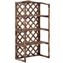 Étagère Plante Easycomfort 3 Tier Bois D'Épicéa 80x40x150 Cm