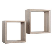 AHD Amazing Home Design – Kubisches 2er Set Wandregal Ginevra – Holzfaser – 35x35 cm, 30x30 cm – 10 kg – Hergestellt in Italien