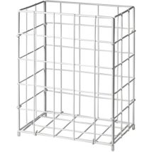 Cestino per rifiuti in metallo – 19 litri – H355 x L285 x P190 mm – Bianco – ELOS