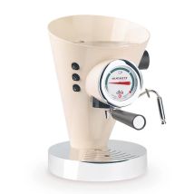 Bugatti – Diva Espresso Coffee Machine – Cream – 800ml Water Tank – 18/10 Stainless Steel, Die Cast Aluminium