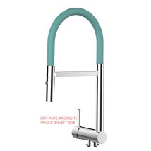 Unterfenster Wasserhahn Vorfenster Umklappbar 6 Cm Verchromt Kuechenarmatur Mit 360 Schwenkbarem Tuerkis Auslauf Und Abnehmbare 2 Strahl Handbrause - 