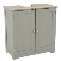 Home Discount - Priano 2-türiger Unterschrank Für Waschbecken, Badezimmer Aufbewahrungsschrank, Grau-eiche