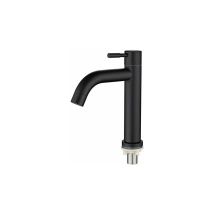 Neige - Bathroom Sink Faucet, Stainless Steel Single Sink Faucet, Sleek Retro Design, Matte Black Matte Black For Bathroom, Toilet (s)