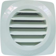 Centrale Brico – Rejilla de ventilación empotrada 100 mm – ABS blanco – Uso interior/exterior – Ventilación bidireccional