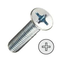 Fontana - Tornillo Rosca Metal Cabeza Plana Din 965 Zincado Metrica M-8 Largo 50nm