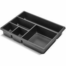 Insert Compartimenté - Tood - 5 Cases Fixes - Pour Coffret Professionnel - Emboîtable - 40x30x7 Cm