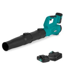Souffleur De Feuilles Sans Fil 20v - Design Axial - Vitesse D'Air 129 Km/u - Volume D'Air 7m3/min - 2x 2.0ah Batteries Et Chargeur Inclus - Vonroc