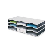 Sortierablage Trio 12 Fächer H293xb723xt331mm Polyl Grau/schwarz