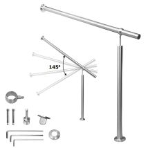 Swanew Geländer Edelstahl Handlauf Für Treppe Und Balkon 80x90cm– Robuste, Langlebige Qualität Für Innen Und Außen, Korrosionsfrei Und Ästhetisch 2 