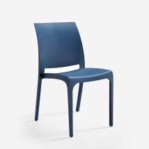 Silla Apilable Para Jardín Al Aire Libre Bar Restaurante Volga Bica - Azul Marino