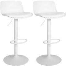 Clp - 2er Set Barhocker Almada Kunstleder Weiß