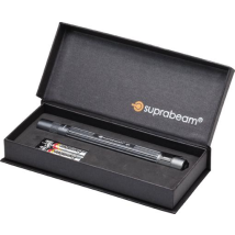 Suprabeam LED Leuchte Q1 – Taschenlampe aus Aluminium – IPX4 – 10 h Leuchtdauer – 2 Stufen – 15 mm Durchmesser – 144 mm