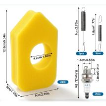 Accessori Compatibili Mtd 490-200-0011: Zündkerzen L7t, Molle Regolatrici 692211 691859, Filtro Aria 698369