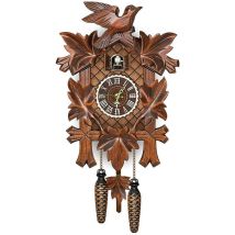 Crea – Reloj De Cuco De Pared De Mdf – Largo 26 Cm X Ancho 6 Cm X Alto 14 Cm – Decoración Tradicional De La Selva Negra