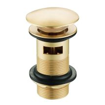 Nes Home - Push Button Slotted Basin Waste Brushed Brass