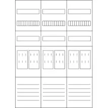 Eaton Zählerfeld 1050mm, 6zp, 5pol. Zsd-z37b0022