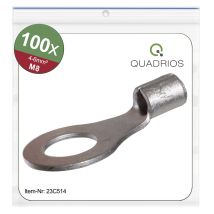 Quadrios - 23c514 Ringkabelschuh Querschnitt (max.)=6 Mm² Loch-ø=8.5 Mm Unisoliert 100 St.