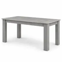Tavolo Rettangolare Allungabile Da Pranzo 160-210 In Melaminico Grigio