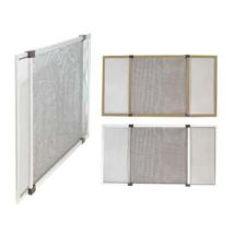 Fer - Moustiquaire En Fibre Avec Cadre Modulable En Aluminium, Couleur Aluminium - Maille Grise - Cm.75x50h.