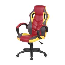 Serena - Gaming-stühl Caloundra, Gaming-sessel Für Erwachsene, Schreibtischstuhl, Cm 66x61h104/114, Rot Und Gelb