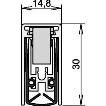 Guarnizione Porta Schall-ex L-15/30 Ws 1-880 1-s.l.1083mm Alluminio.argento Per Hlt Athmer