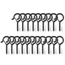 Pack Of 20 Screw-in Hooks, Black, 4 Mm X 55 Mm