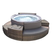 Netspa - Design-möbel Für Spa Vita Premium Gesamtaußendurchmesser Mit Möbeln 290cm Pvc Geflecht - Set Aus 5 Modulen