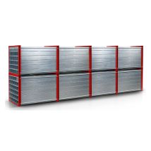 Rr Industrietechnik Wabenregal Rwr-24/6 6000x1000x1000mm Mit 24 Fächern Ral 7016 Anthrazitgrau
