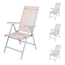 4er Set Hochlehner Silbergrau/beige 7 Positionen-mmc5000b-4
