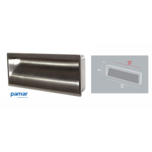 Ges311- Applique 1 Luce Attacco E27 Ip4 Colore Grigio Alluminio L.25xh.10,8cm
