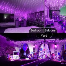 Catena Luminosa Da 100 M Con 1000 Led Per Carnevale, Matrimoni, Illuminazione Esterna, Giardino E Interni (viola)