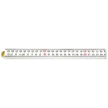 Gliedermaßstab Kunststoff 1mx13mm Weiß 4glieder - Hultafors