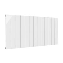 Reina Casina Single Horizontal Aluminium Radiator 600mm H X 1230mm W White