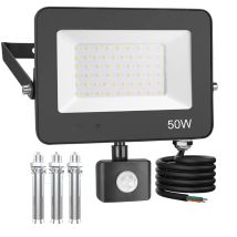Reflector Led Para Exteriores Con Sensor De Movimiento, 50w, 5000lm, Foco Led Para Exteriores, Impermeable, Ip66, 6500k, Blanco Frío, Para Patio, 