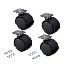 Kippen 1614k1 Lot De 4 Roues Jumelees De 40 Mm Avec Plaque Tournante, 40 Mm