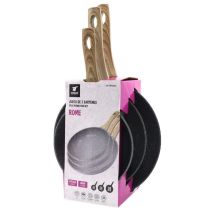 Lot De 3 Poêles Rome Th-fps342 - Compatibles Avec Tous Types De Cuisinières Offre Exclusive